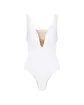 Pain de Sucre Alice Plunge One Piece Swimsuit - White - Photo 1