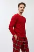 Aruelle Benson Red Men Pajama Set Cotton