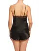 Sainted Sisters Scarlett Silk Pajamas Shorts Set - Black - Photo 2