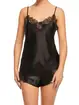 Sainted Sisters Scarlett Silk Pajamas Shorts Set - Black - Photo 1