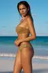 Luli Fama Golden Sunset Bikini Bandeau Top