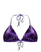 Fisico Viola Triangle Bikini Top with Sequins - Photo 1